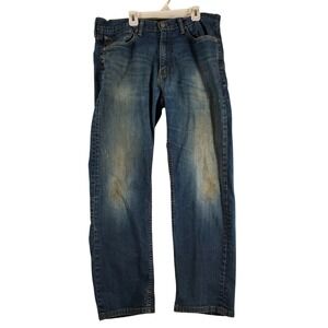 Levi Strauss 505 Mens Jeans W36 L30 Dark Wash Straight Fit Casual Denim‎ Pants